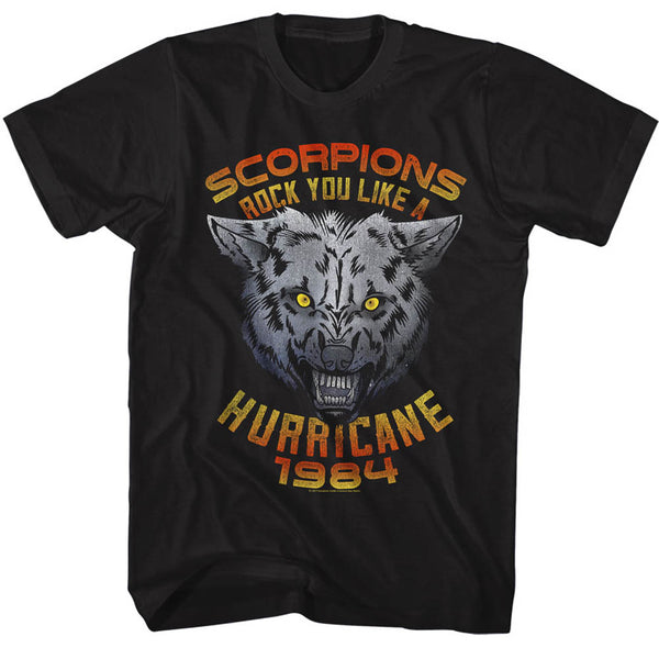 Scorpions Hurricane 1984 adult short sleeve t-shirt.