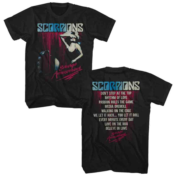Scorpions Savage Amusement adult short sleeve t-shirt.