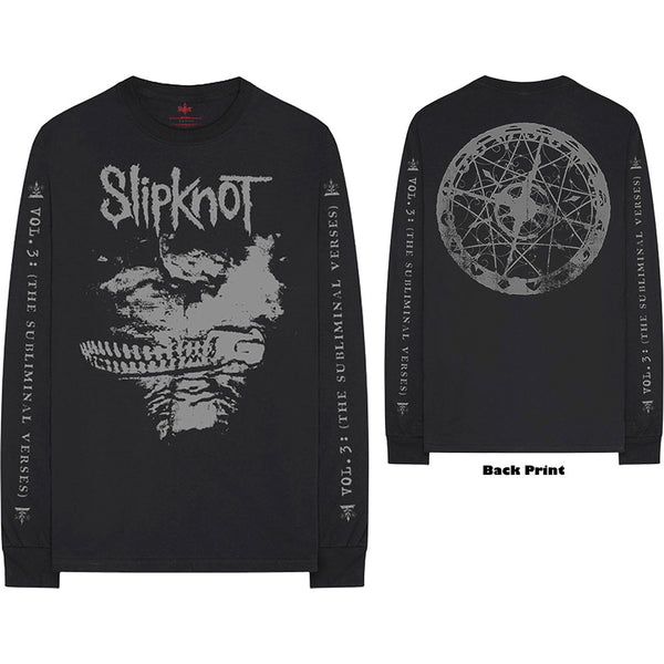 Slipknot Unisex Long Sleeved Tee: Subliminal Verses (Back & Arm Print) (XX-Large)