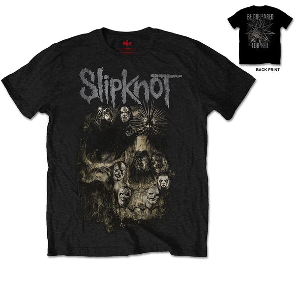 Slipknot Unisex Tee: Skull Group (Back Print) (XX-Large)