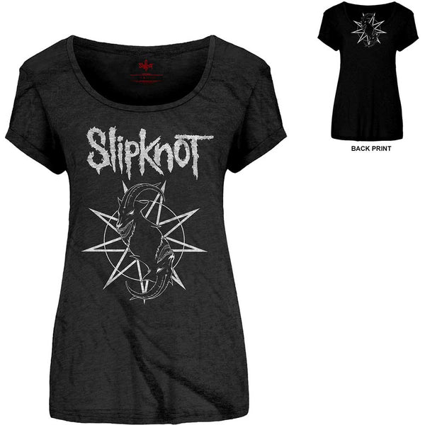 Slipknot Ladies Tee: Goat Star Logo (Back Print) (XX-Large)