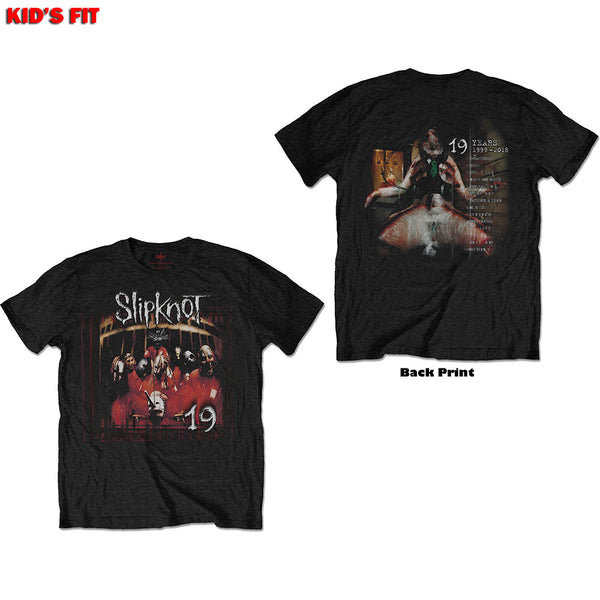 Slipknot Kids Tee: Debut Album - 19 Years (Back Print) (13 - 14 Years)