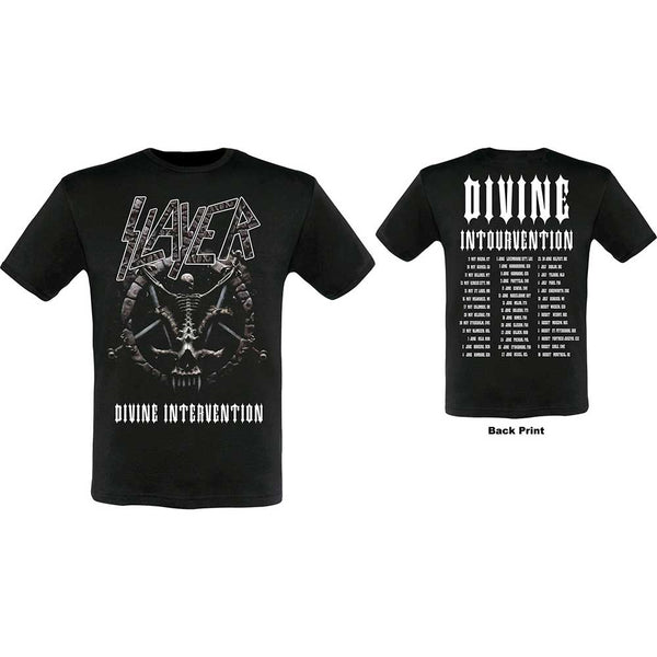 Slayer Unisex Tee: Divine Intervention 2014 Dates (Ex-Tour with Back Print) (XX-Large)