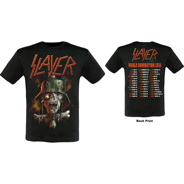 Slayer Unisex Tee: Soldier Cross 2014 Dates (Ex-Tour with Back Print) (XX-Large)