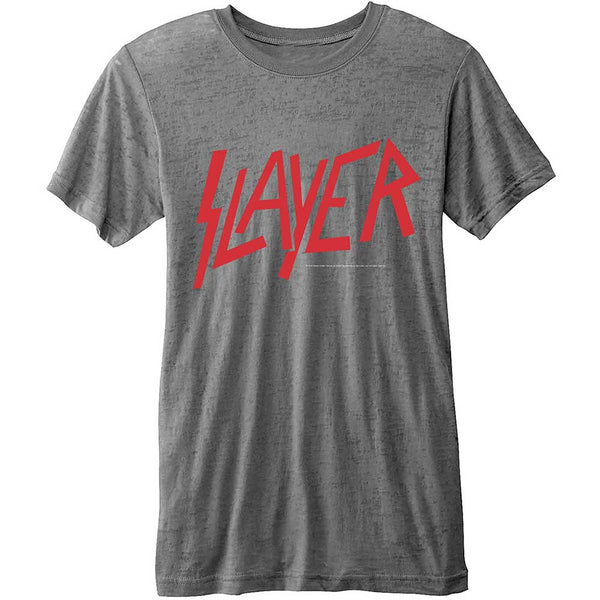Slayer Unisex Fashion Tee: Classic Logo with Burn Out Finishing (XX-Large)