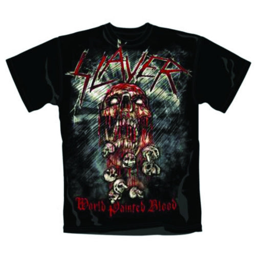 Slayer Unisex Tee: World Painted Blood Skull (XX-Large)