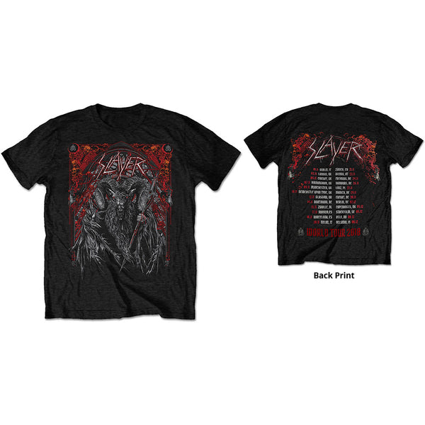 Slayer Unisex Tee: Baphomet European Tour 2018 (Ex Tour/Back Print) (XX-Large)