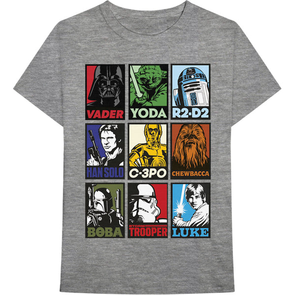 Star Wars Unisex Tee: Character Squares (XX-Large)
