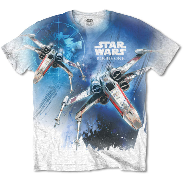 Star Wars Unisex Tee: Rogue One X-Wing (Sublimation Print) (XX-Large)