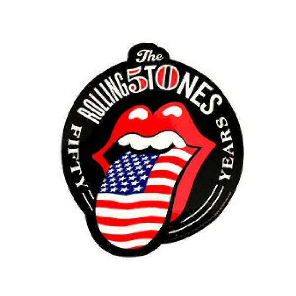 Rolling Stones Celebrating 50th Anniversary Sticker is available at Rocker Tee
