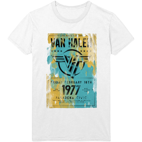 Van Halen Unisex Tee: Pasadena '77 
