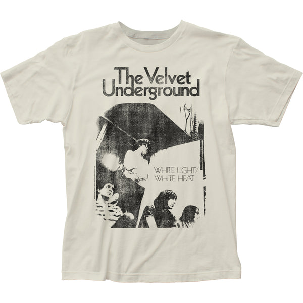 Officially licensed Velvet Underground White Light White Heat fitted jersey t-shirt is available at Rocker Tee.