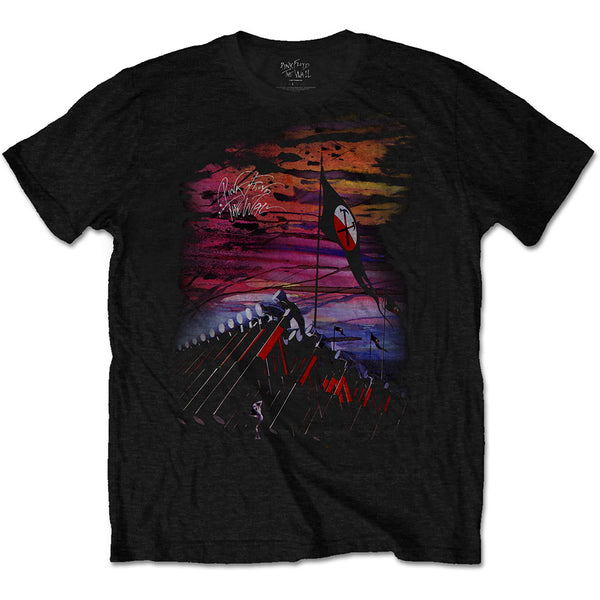 Pink Floyd Unisex Tee: The Wall Flag & Hammers (XX-Large)