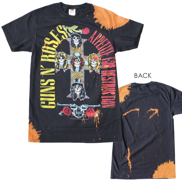 Guns n Roses Appetite For Destruction Bleach Dyed T-Shirt is available at Rocker Tee.