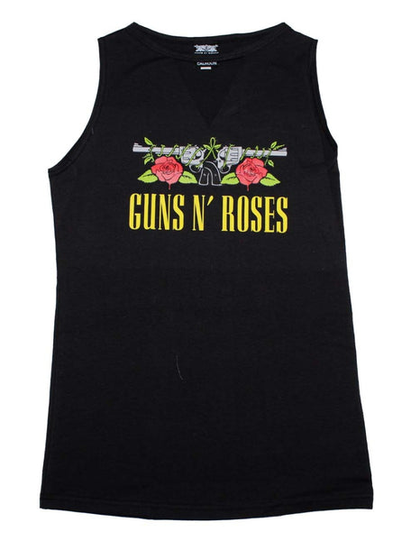 Guns n Roses Guns Print Sleeveless Women's Tee with V-Cutout