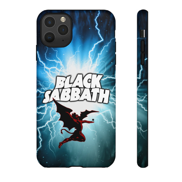 Black Sabbath Lightning Strikes Phone Cases - Rocker Tee