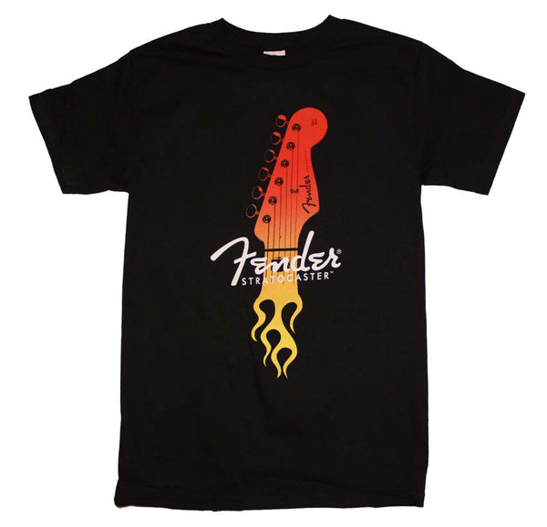 Fender Guitars Flaming Logo T-Shirt is available at RockerTeeShirts.com