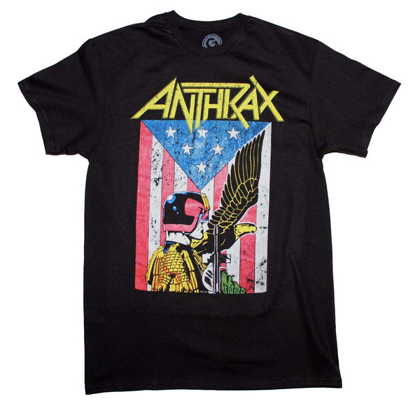 Anthrax Dredd Eagle T-Shirt is available at Rocker Tee.