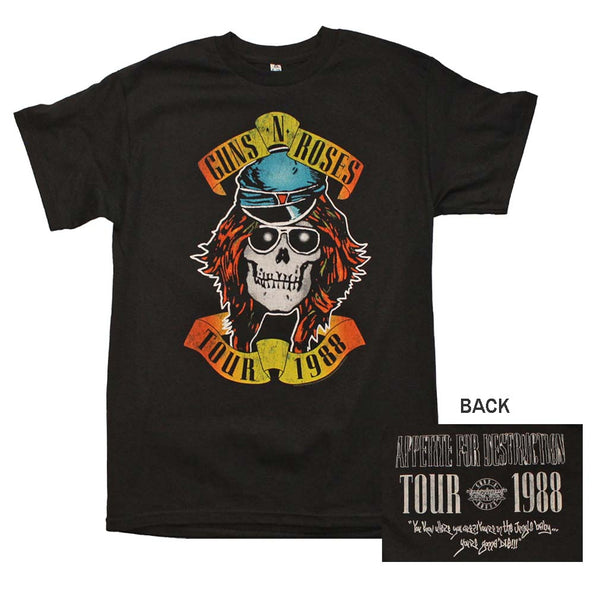 Guns n Roses Appetite For Destruction 1988 Tour T-Shirt is available at Rocker Tee.