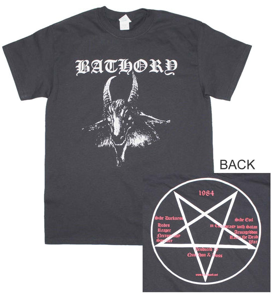 Bathory Goat Logo T-Shirt is available at Rocker Tee.