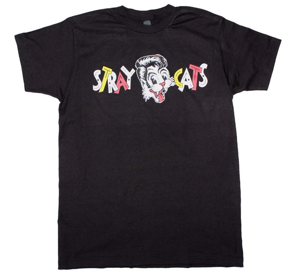 Stray Cats Chest Logo T-Shirt is available at Rocker Tee