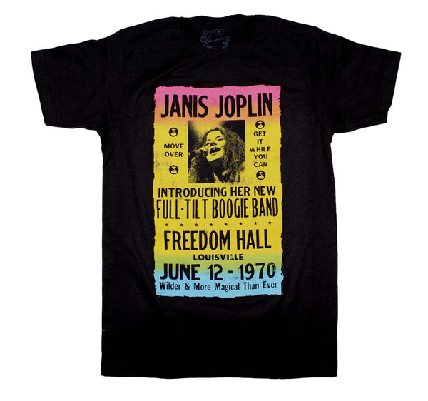 Janis Joplin Freedom Hall T-Shirt is available at rockerteeshirts.com