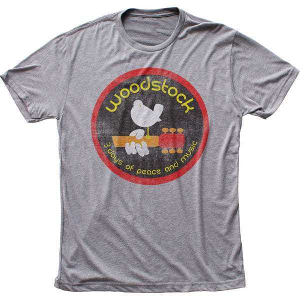 Woodstock Logo Triblend T-Shirt is available at Rocker Tee