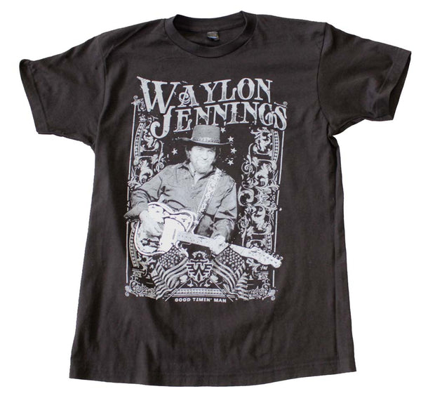 Waylon Jennings Good Timin' Man T-Shirt is available at Rocker Tee.
