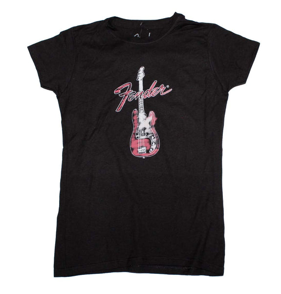 Fender Pink Guitar Juniors T-Shirt is available at rockerteeshirts.com