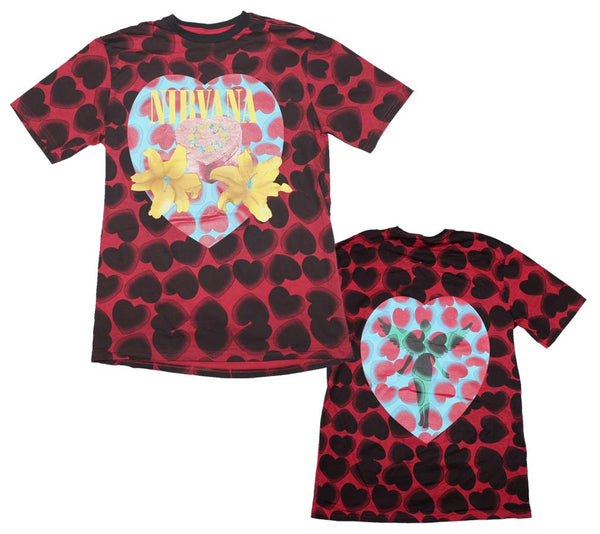 Nirvana heart shaped box men's dye t-shirt is available at Rocker Tee.