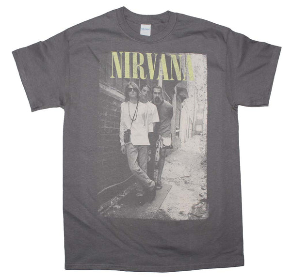 Nirvana Brick Wall Alley Photo T-Shirt