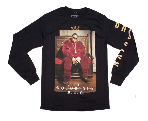 Notorious B.I.G. Crown Throne Long Sleeve Shirt