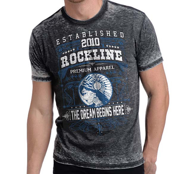 Rockline Premium Men's Dream Burnout T-Shirt