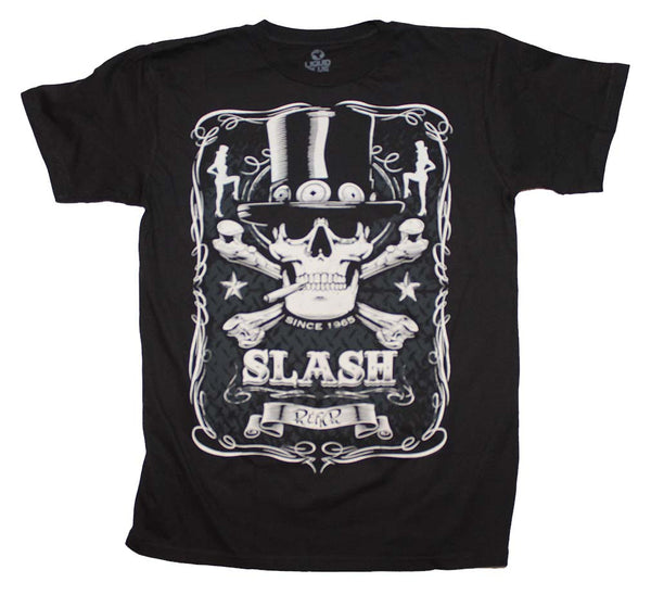 Slash T-Shirt Featuring The Bottle of Slash Logo Print On The Front.  A Desirable Piece Of Rock Music Memorabilia 