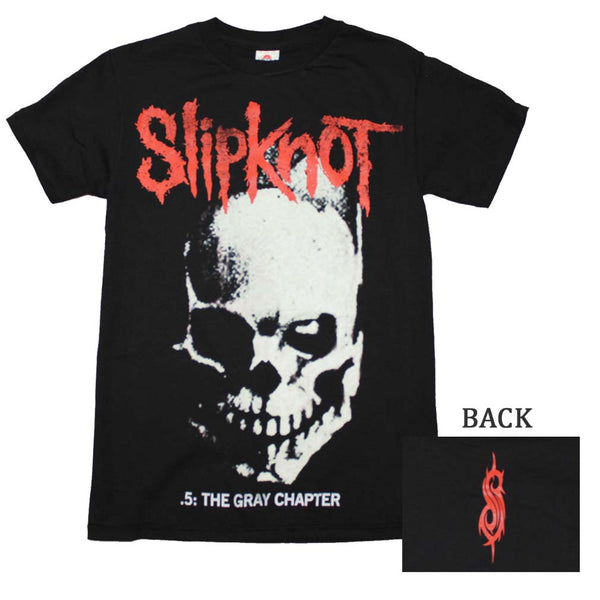 Slipknot Gray Chapter Skull and Tribal logo T-Shirt is available at Rocker Tee.