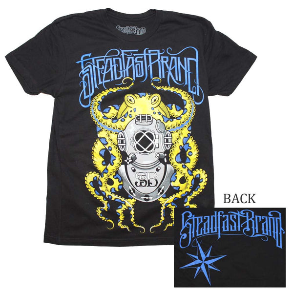 Steadfast Brand T-Shirt Featuring Octopus Art. 