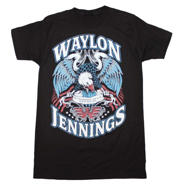 Waylon Jennings Lonesome, On'ry And Mean T-Shirt is available at Rocker Tee.