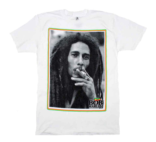 Bob Marley Rasta Border Smoke T-Shirt